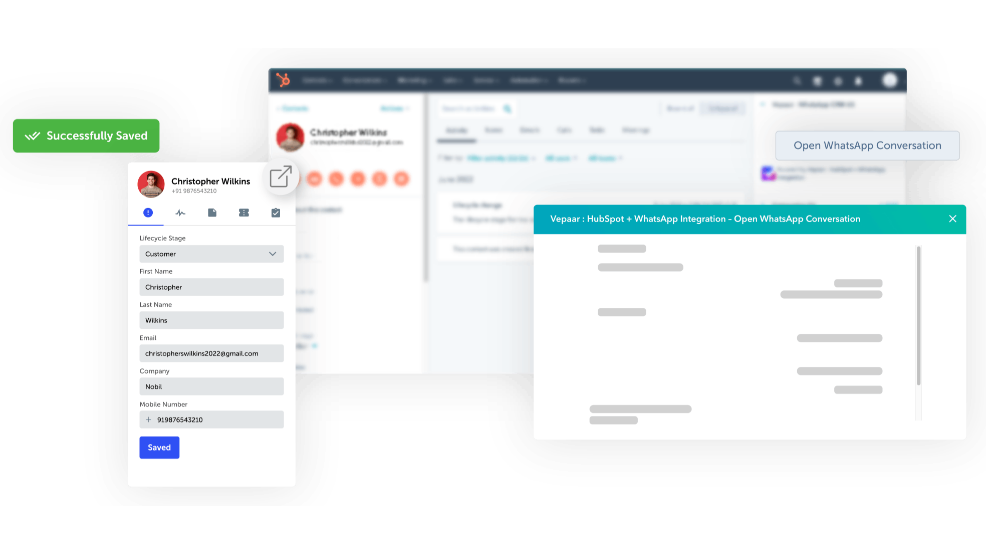 Vepaar WhatsApp Integration HubSpot Integration Connect Them Today